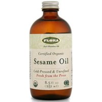 Sesame Oil, Certified Organic, 8.5 oz, Flora Health