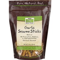 Garlic Sesame Sticks, Natural Snack, 9 oz, NOW Foods