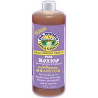Shea Vision, Pure Black Soap with Organic Shea Butter, 16 oz, Dr. Woods