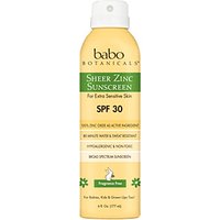 Sheer Zinc Continuous Spray Sunscreen SPF 30, 6 oz, Babo Botanicals