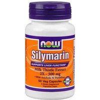 Silymarin 300 mg, Milk Thistle with Artichoke & Dandelion, 50 Veg Capsules, NOW Foods