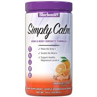 Simply Calm Magnesium Powder, Orange Citrus Flavor, 1 lb, Bluebonnet Nutrition