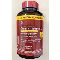 Clinical Strength Cinnamon 500 mg, 170 Vegetarian Capsules, Members Mark