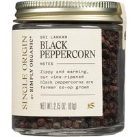 Single Origin Sri Lankan Black Peppercorn, Organic, 2.15 oz, Simply Organic