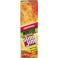 Slim Jim Monster Smoked Snack Stick, Original, 18 ct