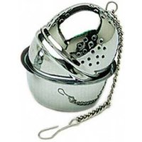 Small Tea Ball Infuser w/Tray, Stainless Steel, 1 pc, StarWest Botanicals