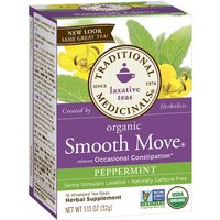 Organic Smooth Move Tea, Senna Peppermint, 16 Tea Bags, Traditional Medicinals Teas