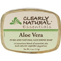 Glycerine Bar Soap - Aloe Vera, 4 oz, Clearly Natural Soaps