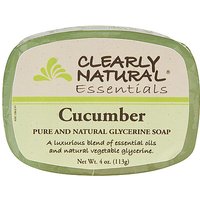 Glycerine Bar Soap - Cucumber, 4 oz, Clearly Natural Soaps
