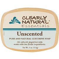 Glycerine Bar Soap - Unscented, 4 oz, Clearly Natural Soaps