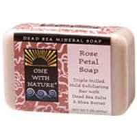 Bar Soap - Rose Petal, 7 oz, One with Nature Dead Sea Mineral Soap