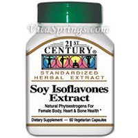 Soy Isoflavones Extract 60 Vegetarian Capsules, 21st Century Health Care