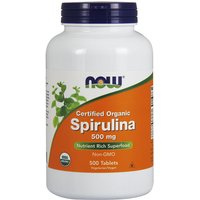 Organic Spirulina 500 mg Tabs, Value Size , 500 Tablets, NOW Foods