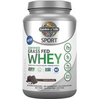 SPORT Refuel Certified Grass Fed Whey Protein Powder, Chocolate, 23.7 oz (672 g), Garden of Life