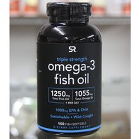 SR (Sports Research) Triple Strength Omega-3 Fish Oil, 150 Softgels