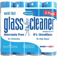 Sprayway Glass Cleaner, Ammonia Free & Streakless, 19 oz x 4 Cans