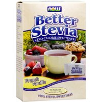 Better Stevia Packets - French Vanilla BetterStevia, 75 Packets/Box, NOW Foods