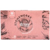 Stoneworks Dryer Sheets, Rose Petal, 80 Compostable Sheets, Grab Green