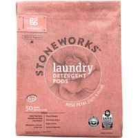Stoneworks Laundry Detergent Pods, Rose Petal, 50 Loads, 750 g (1.65 lb), Grab Green