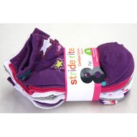 Stride Rite Girls Combed Cotton Quarters Socks, Size S, 8 Pair