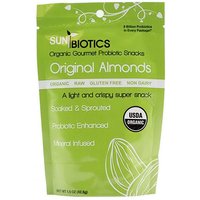 SunBiotics Original Almonds, Organic Gourmet Probiotic Snacks, 1.5 oz, Windy City Organics