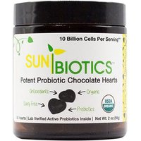 SunBiotics Probiotic Chocolate Hearts, 2 oz (30 Hearts), Windy City Organics