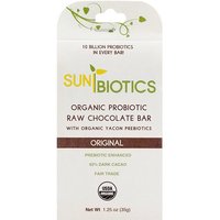 SunBiotics Organic Probiotic Raw Chocolate Bar - Original, 1.25 oz x 6 pc, Windy City Organics
