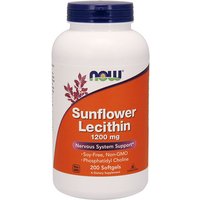 Sunflower Lecithin 1200 mg Soy-Free, Non-GMO, 200 Softgels, NOW Foods