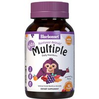 Super Earth Rain Forest Animalz Whole Food Based Multiple for Kids, Natural Assorted Fruit Flavor, 90 Chewable Tablets, Bluebonnet Nutrition