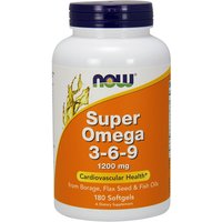 Super Omega 3-6-9 1200mg 180 Gels, NOW Foods