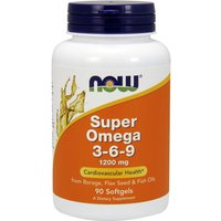 Super Omega 3-6-9 1200mg 90 Gels, NOW Foods