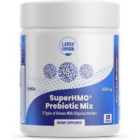 SuperHMO Prebiotic Mix with 5 HMOs, 28 Servings, Layer Origin Nutrition
