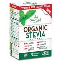 SweetLeaf Organic Stevia Sweetener Packets, 70 ct, Wisdom Natural Brands