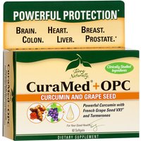 Terry Naturally CuraMed + OPC, Curcumin and Grape Seed, 60 Softgels, EuroPharma