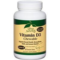 Terry Naturally Vitamin D3 Chewable 5,000 IU - Mixed Berry Flavor, 90 Chews, EuroPharma