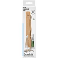 The Humble Kit (Bamboo Toothbrush with Case + Floss Picks + Cotton Swabs + Small Toothpaste), 1 Kit, The Humble Co.