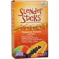 Tropical Punch with Fiber Slender Sticks, Sugar Free Drink Mix, 12 Sticks, NOW Foods
