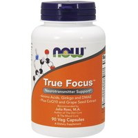 True Focus, Amino Acids, Ginkgo & DMAE, 90 Veg Capsules, NOW Foods