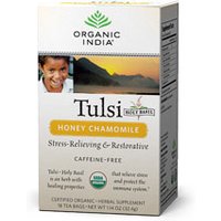 Tulsi Honey Chamomile Tea, 18 Tea Bags, Organic India