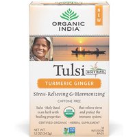 Tulsi (Holy Basil) Turmeric Ginger Tea, 18 Tea Bags, Organic India