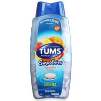 Tums Extra Strength Smoothies, Calcium Carbonate Antacid Supplement, 250 Chewable Tablets