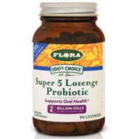 Udos Choice Super 5 Probiotic,, 60 Lozenges, Flora Health