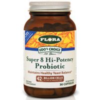 Udos Choice Super 8 Hi-Potency Probiotic, 30 Capsules, Flora Health