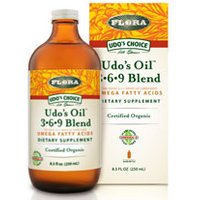 Udos Oil 3-6-9 Blend Liquid, 17 oz, Flora Health