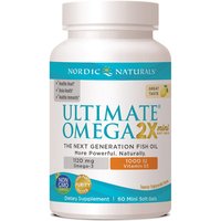 Ultimate Omega 2X Mini with Vitamin D3 - Lemon, 60 Softgels, Nordic Naturals