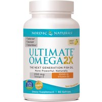 Ultimate Omega 2X with Vitamin D3 - Lemon, 60 Softgels, Nordic Naturals