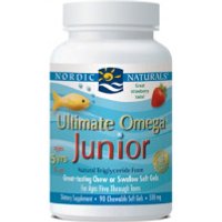 Ultimate Omega Junior, Strawberry, Great Taste Fish Oil, 90 Chewable Softgels, Nordic Naturals