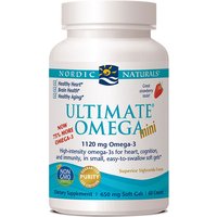 Ultimate Omega Mini - Strawberry, Superior Fish Oil, 60 Small Softgels, Nordic Naturals