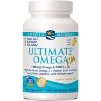 Ultimate Omega Xtra, Lemon, 2:1 EPA/DHA with Vitamin D3, 60 Softgels, Nordic Naturals