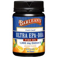 Ultra EPA-DHA, Fresh Catch Fish Oil, Orange Flavor, 60 Softgels, Barleans Organic Oils
